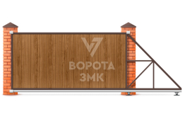 Автоматические ворота 1980×2100 для забора ЗМК-7252