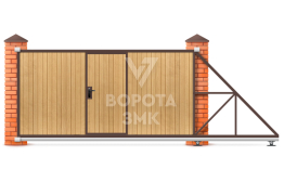Откатные ворота 8 м 8000×1800 ЗМК-8133