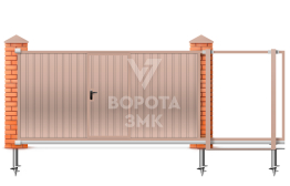 Ворота откатные 10 метров 10000×3000 ЗМК-8193