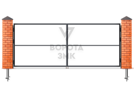 Ворота на сваях 1500×2500 ЗМК-4943